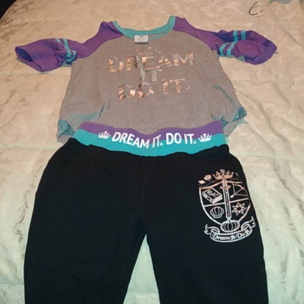Two piece girl Disney track set